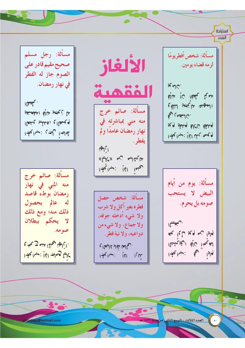 الصحيفة الصادقة، العدد ٣، الصفحة ٨٠ كما طُبعت