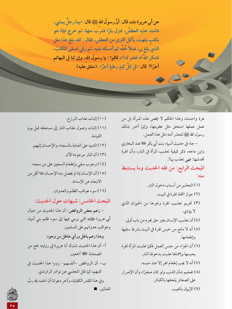 الصحيفة الصادقة، العدد ٥، الصفحة ٣٥ كما طُبعت