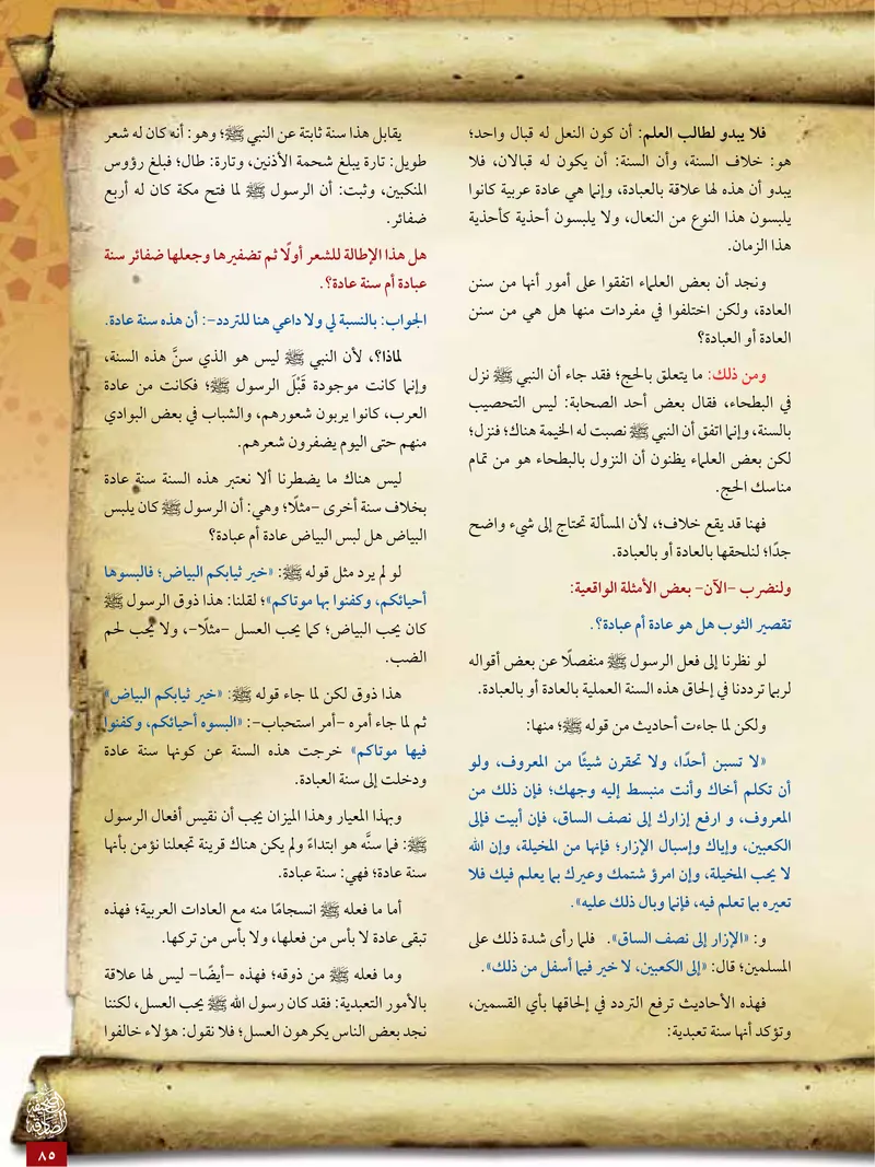 الصحيفة الصادقة، العدد ٥، الصفحة ٨٥ كما طُبعت