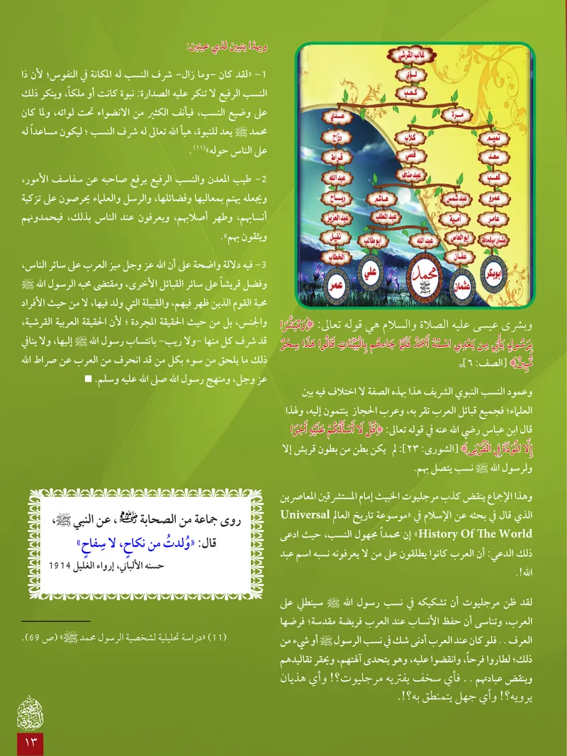 الصحيفة الصادقة، العدد ٦، الصفحة ١٣ كما طُبعت