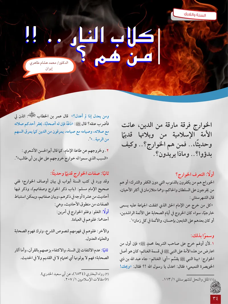 الصحيفة الصادقة، العدد ٦، الصفحة ٣٤ كما طُبعت