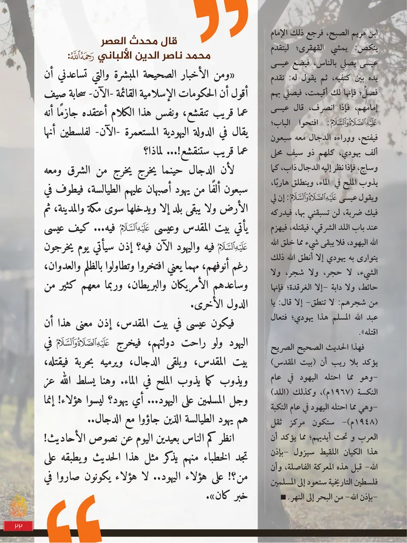 الصحيفة الصادقة، العدد ٩، الصفحة ٣٣ كما طُبعت