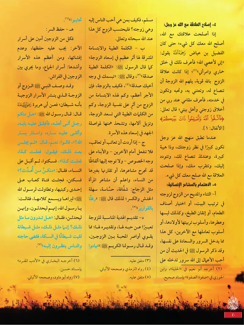 الصحيفة الصادقة، العدد ٩، الصفحة ٤٠ كما طُبعت